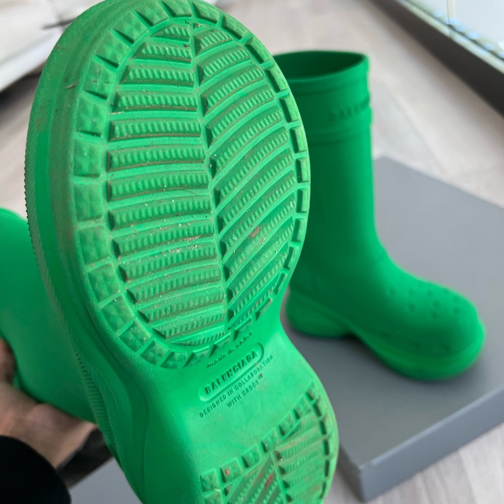 BALENCIAGA Other Used Crocs 36 green Rubber Boots - Picture 2 of 3